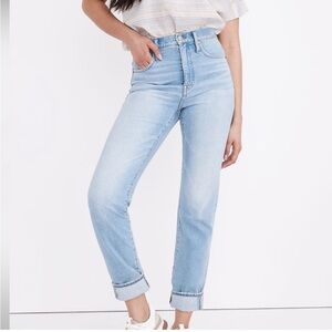 Madewell Light Wash Straight Leg Jeans